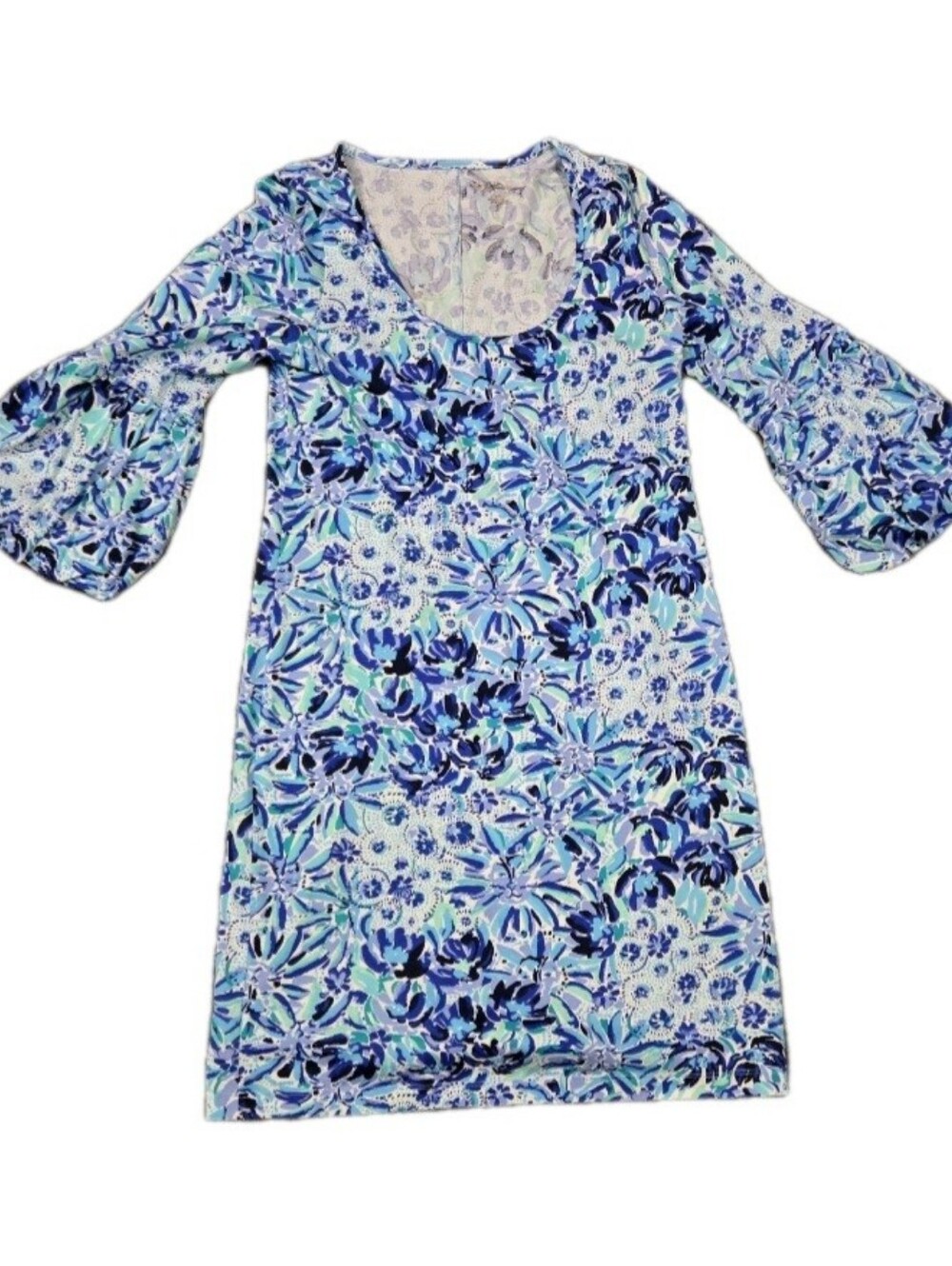 Lilly Pulitzer Carlile Blue Iris Blouson Sleeve Dress Size M New With Tags